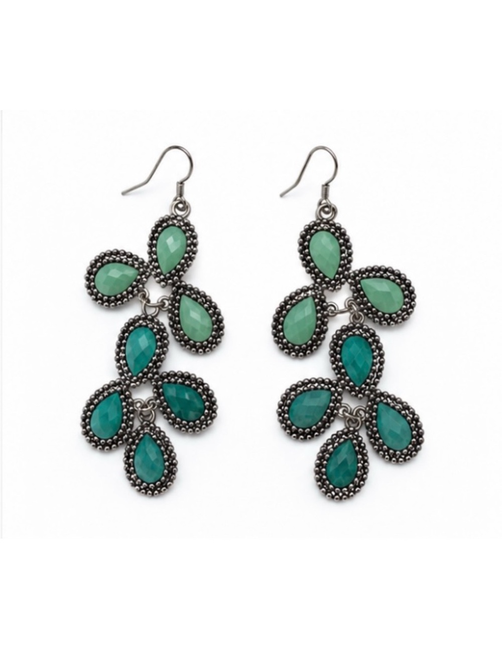 Turquoise Statement Chandelier Earrings